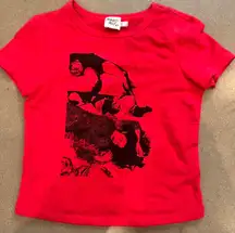 red baby tee