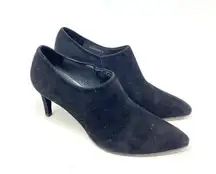 Stuart Weitzman Black Suede Pointed Toe Stiletto Heel Ankle Bootie Size 7.5