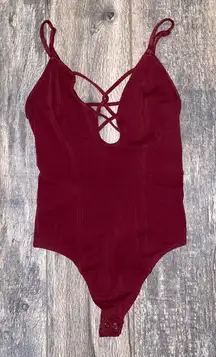 Burgundy Body Suit