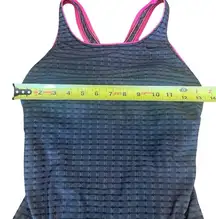 Nike Womens One Piece Swimsuit Gray and Pink