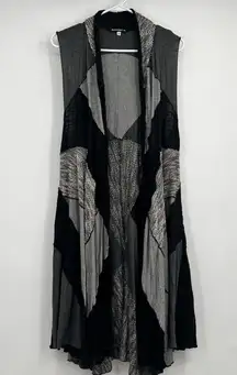 Surrealist Open Lace Duster Cardigan Sleeveless Fairygoth Gothic Grunge Witchy L