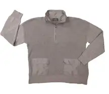 LRL Active Women's Grey Utility Quarter Zip Long Sleeve Sweater size‎ XL
