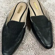 Louise et Cie Women's Charriet Leather Slip-On Loafer Mules Black Sz 9M $159