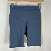 Everlane Perform Bike Activewear Exercise Shorts Blue Size Small