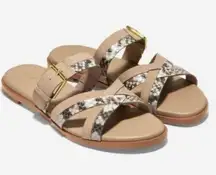 NWOT Cole Haan Fairen Grand Slide Snake Skin Strappy Flat Sandals