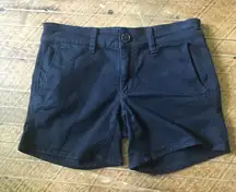 American Eagle black midi stretch shorts