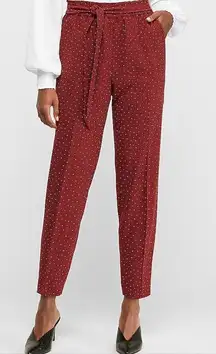 ✨High Waisted Polka Dot Ruffle Ankle Pant✨