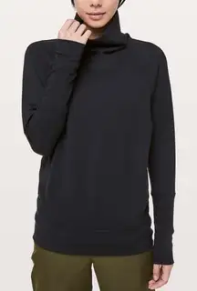 Lululemon Woman Size 6 Black High Lines Pullover High neck with pockets