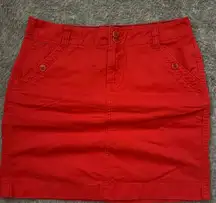 Tommy Hilfiger Red Mini Pencil Skirt Medium