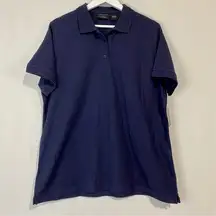 Polo Ultra Club Women’s The Basics Button Short Sleeve  Navy Blue Size 2XL NWT