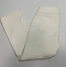 Van Heusen Stretch Pull On White Denim Cropped Ankle Jean