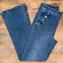 Gap Denim 70’s Flare Button Pocket Flare Jeans Size 8/29R