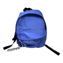 NWT BAGGU Medium Nylon Backpack Pansy Blue