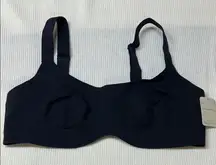 Free People Bonded Underwire Unlined Bra Black Size Large NWT