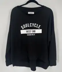 SoulCycle West End Washington DC Large Black Spellout Pullover Sweatshirt‎
