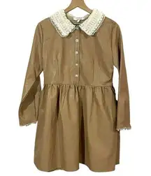 Sister Jane DREAM Valentina Faux Leather Mini Dress - Hazelnut - Large