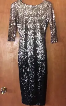 All-over Sequin gold‎ and black dress