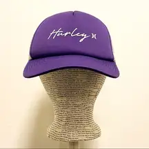 Hurley Icon Trucker Hat Purple White Mesh Back Snap Closure NWT One Size