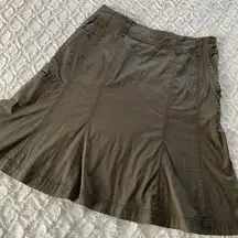 Sahalie Olive Green A-line Casual Active Athletic Skirt Sz 8 Lightweight Travel