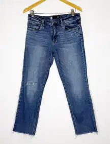 Kut from the Kloth Distressed Blue Ankle Jeans Size 6