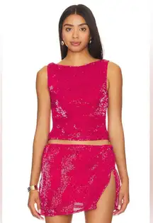 Lovers and Friends Selma Set hot pink