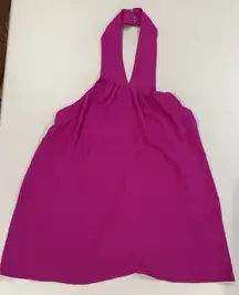 Do+Be Halter Top Womens Small Fuschia Lightweight Minimalist Going Out Romantic