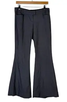 The Limited Drew Fit Flare Pants Womens 4 Burgundy Houndstooth Work Chic