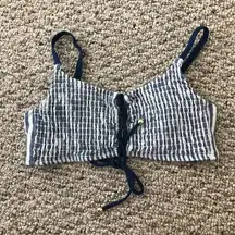 Time and Tru Lace Up Bikini Top