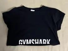 🖤 GYMSHARK Black Crop Tee – Size L 🖤