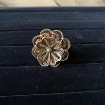 Vintage metal flower ring