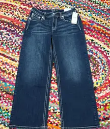 NWT Miss Me Mid Rise Wide Blue Wash Denim Jeans