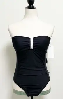 NWT Nautica Bandeau Removable Halter Slimming