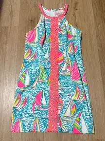 Lilly Pulitzer Sasha Shift Dress Size 4 | Pop Up U Gotta Regatta Nautical Print