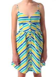 Cooperative by Urban Outfitters Striped Sundress - Yellow/Blue/Green - Small