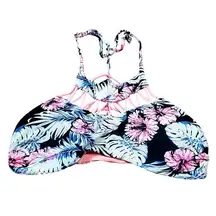 Tini Bikini Reversible Swimwear Bikini Top Only No Tag Coconutgirl Tropical