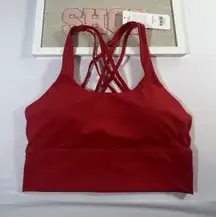 NWT CRZ YOGA Butterluxe Womens Bra Strappy Medium  Padded Crop Tank Top XL