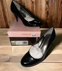 Badolino black Patent Leather Pumps - Sz 6 1/2 M 3 in heels