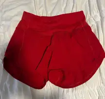 Lululemon 4” Red Speed Up Shorts