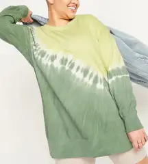 Old Navy Oversized Green Tye Dye Tunic Pullover Sweater Top(Size XS)