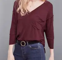 Free People We The Free Golden Gate Half Sleeve Oversized Patch Pocket Tee, Sml