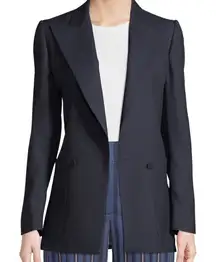 Burberry Leamington Pindot Wool Single-Button Jacket, NWT