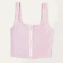 Abercrombie Tank ribbed seamless hook-and-eye corset scuba pastel