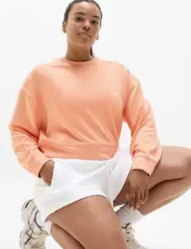 NWT Athleta Seasoft Rib Crewneck Sweatshirt, Orange / Peach | Size Small