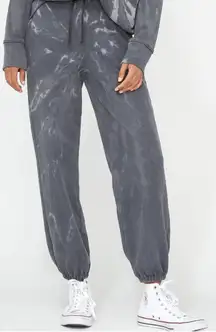 Lacausa Women’s Size S Slater Sweatpants Dark Gray Tie Dye‎ Loungewear Oversized
