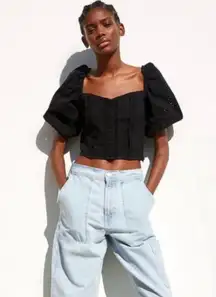 ZARA Eyelet Crop Top