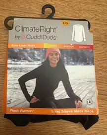 Cuddl Duds NIP Mock Neck long sleeve plush warmth layer sz Large