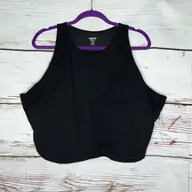 Old Navy Active NWT Size 4X Black PowerChill Light Support Longline Sports Bra