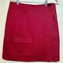 Talbots Womens Wrap Skirt‎ Stretch Holiday Red Short Pocket Size 8
