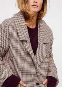 Free people quilted brown coat