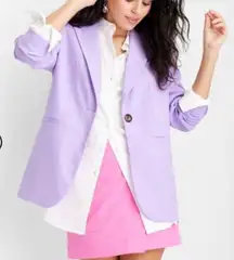 Future Collective Oversized Lavender Purple Blazer XS